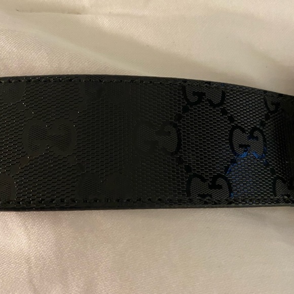Gucci Supreme Belt Interlocking G Black Leather Trim Black G - Picture 8 of 8